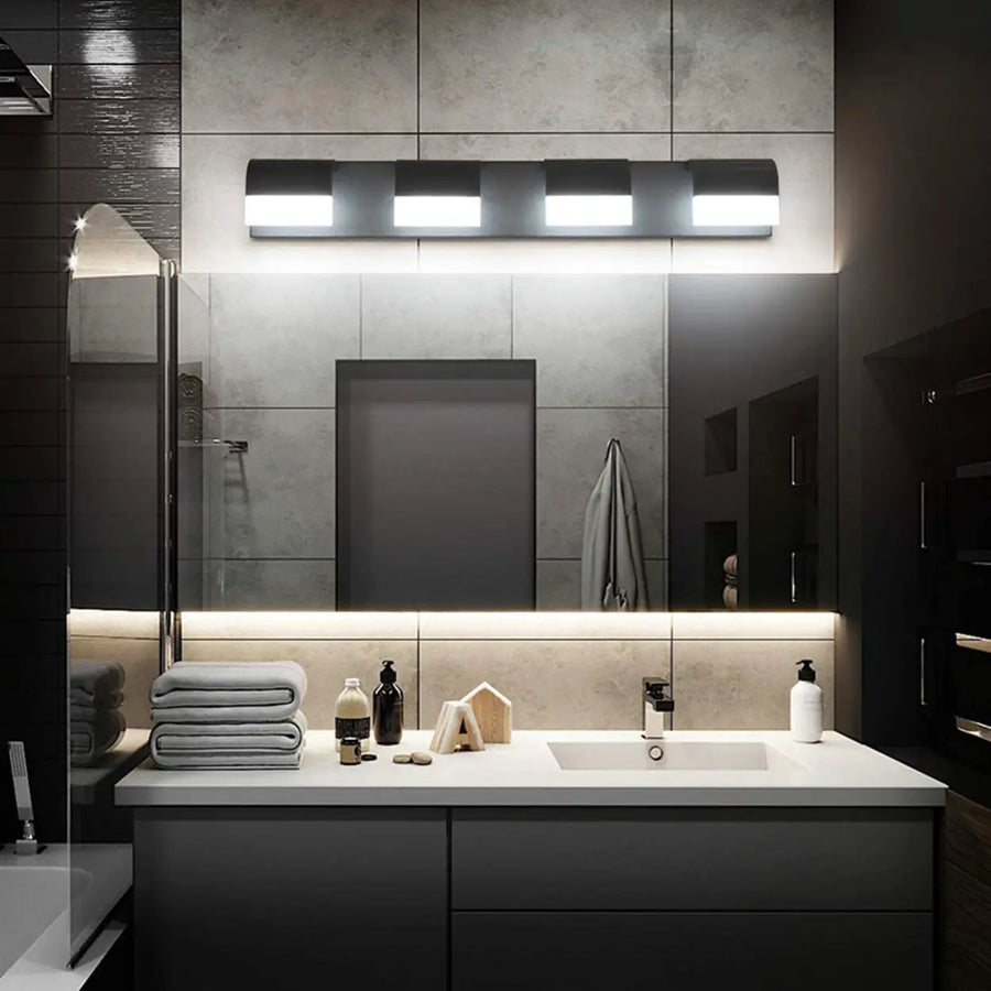 Contemporary Black LED Bathroom Vanity Light Fixture