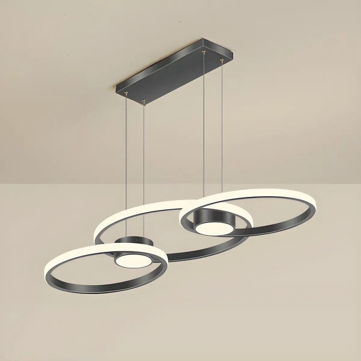 Contemporary Gold Ring Metal LED Dining Room Pendant Light
