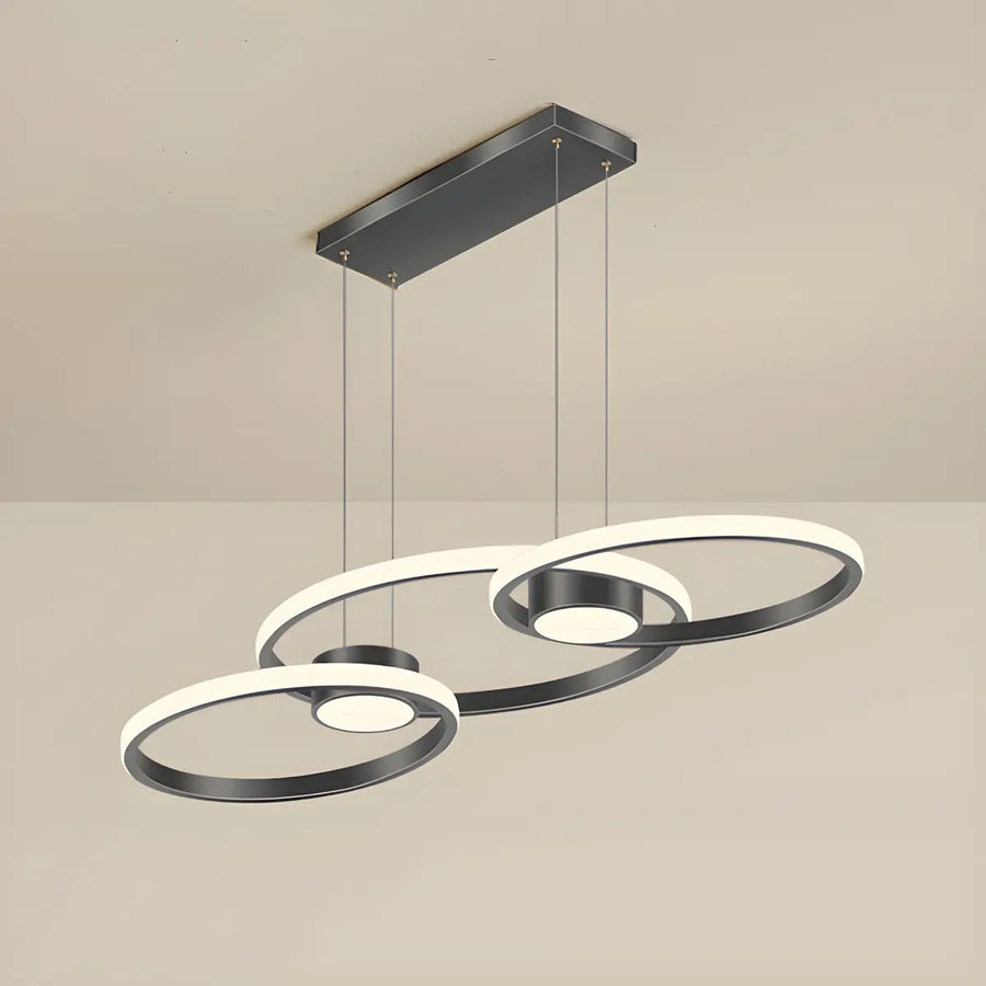 Contemporary Gold Ring Metal LED Dining Room Pendant Light