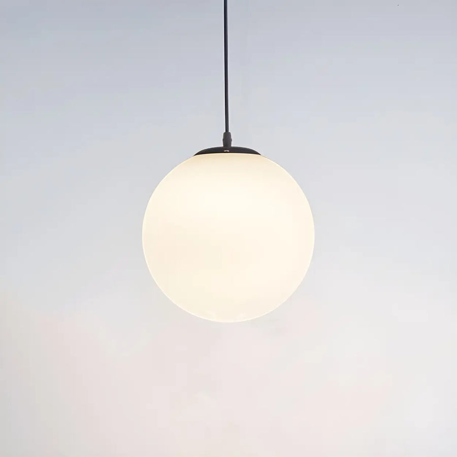 Contemporary White Globe Pendant Light