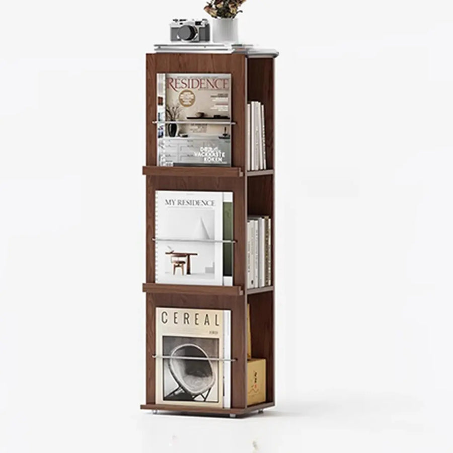 Contemporary Wooden Vertical 3-Tier Cube Kids Bookshelf