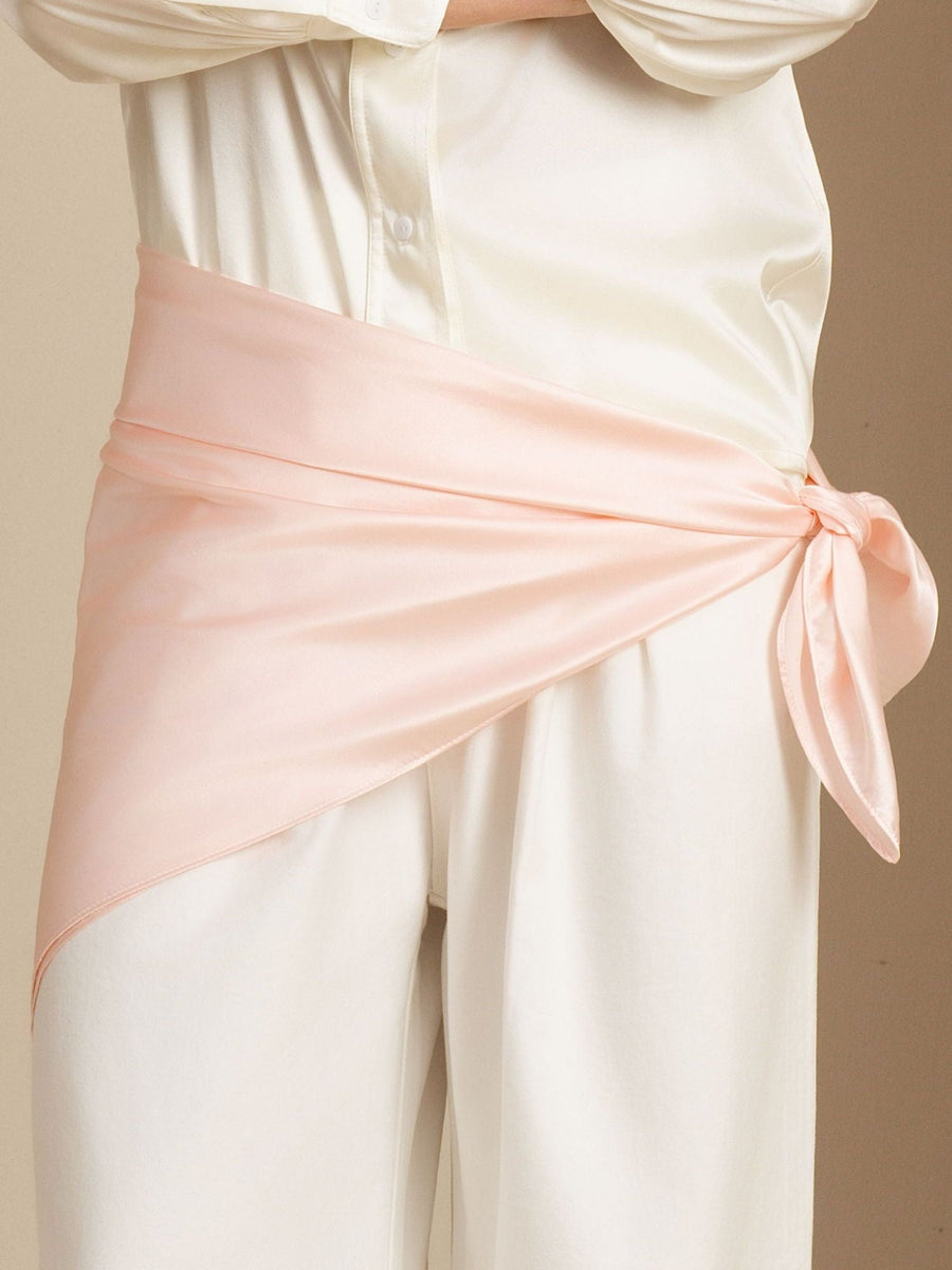 100% Mulberry Silk Classic Elegant Square Scarf - Size 90x90cm