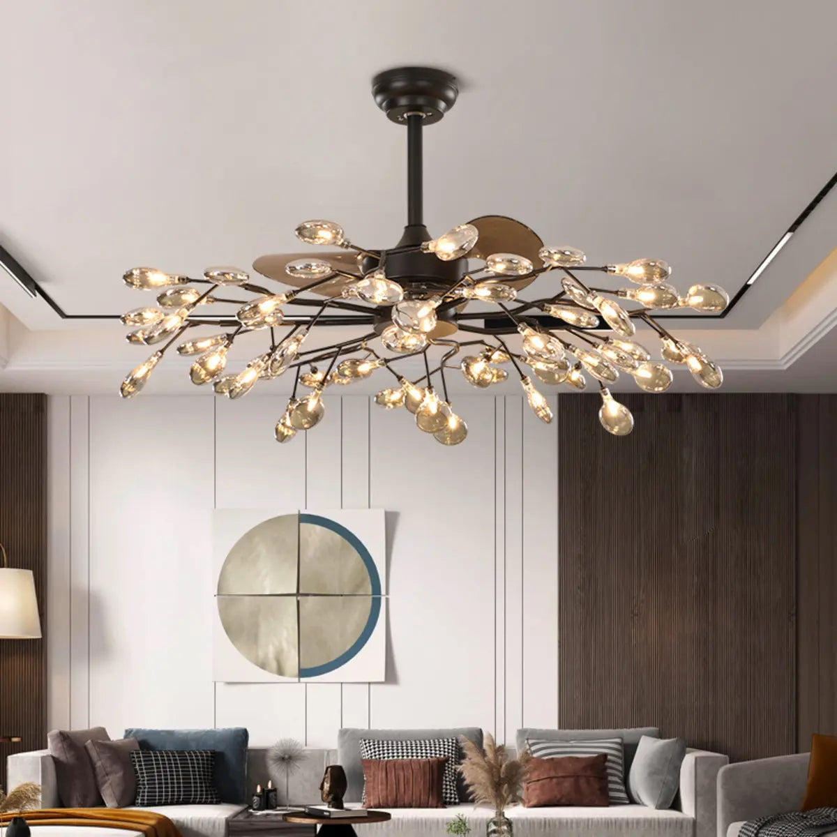 Elegant Firefly Modern Remote Ceiling Fan with Light