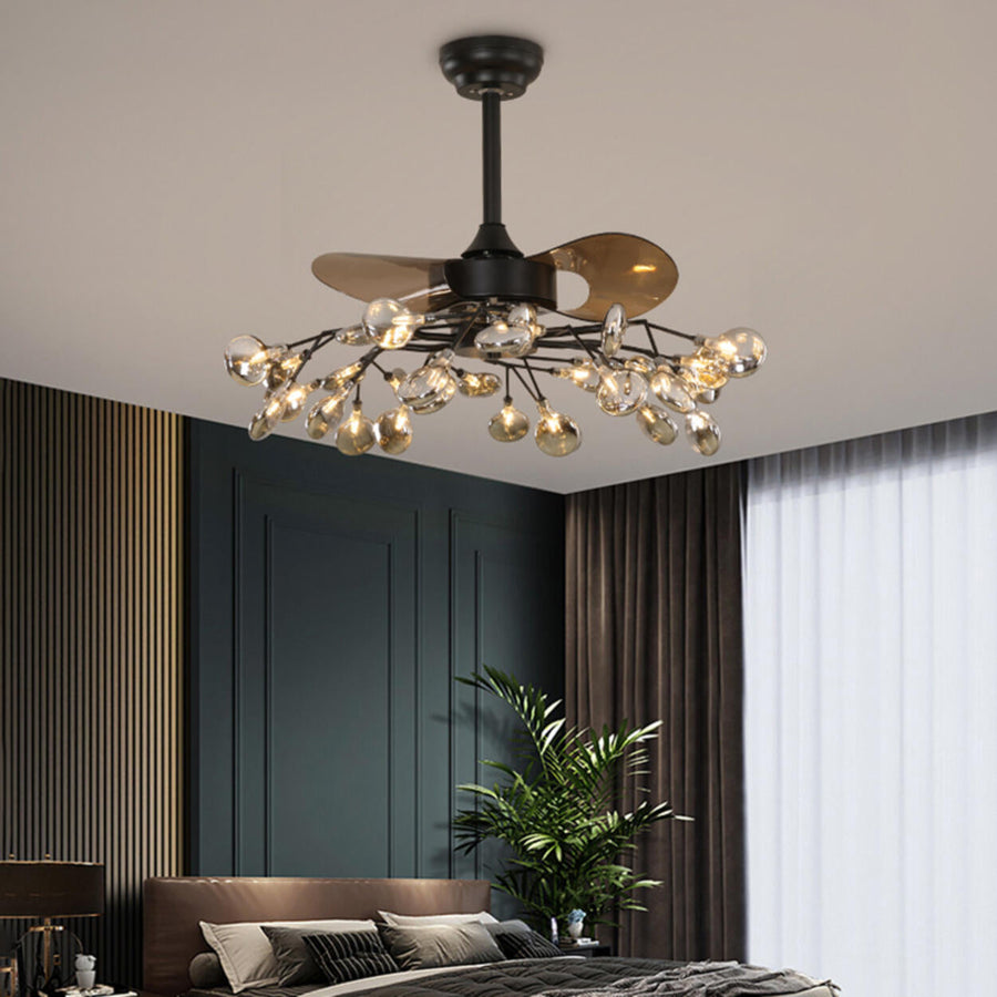Elegant Firefly Modern Remote Ceiling Fan with Light