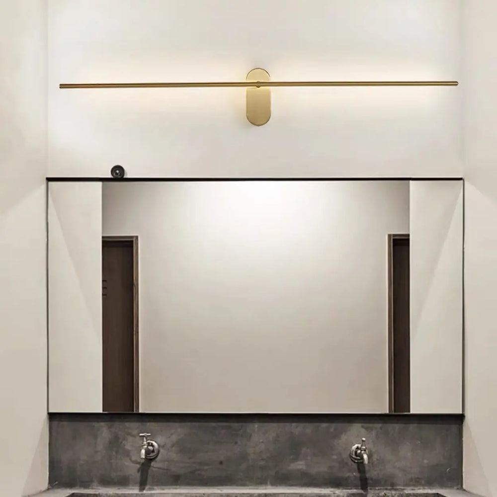 Elegant Gold Bathroom Linear Vanity Light Fixture