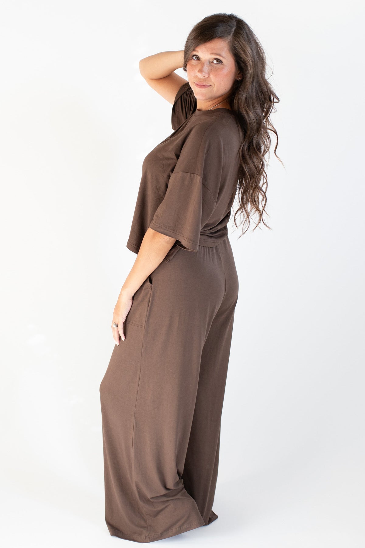Women's Wide Leg Pant in Espresso