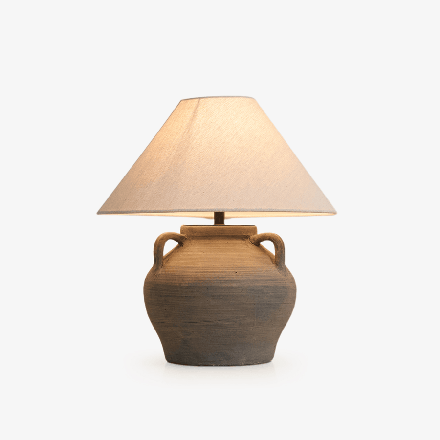 Two Handled Ceramic Jar Table Lamp