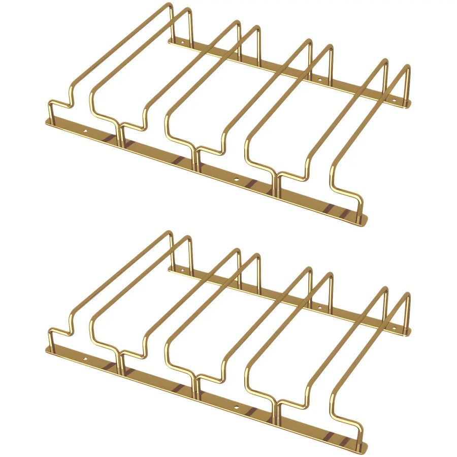 Sleepwyn Gold Rectangular Metal Wine Glass Rack Stemware Rack