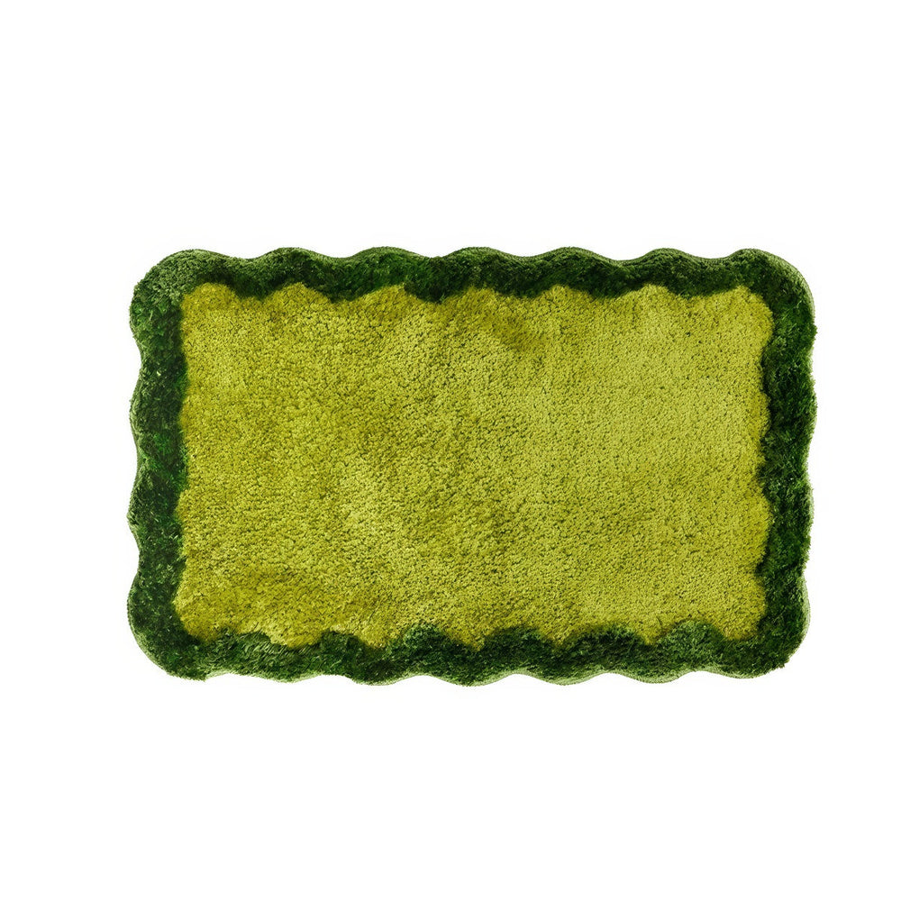 Simple Wavy Green Floor Mat