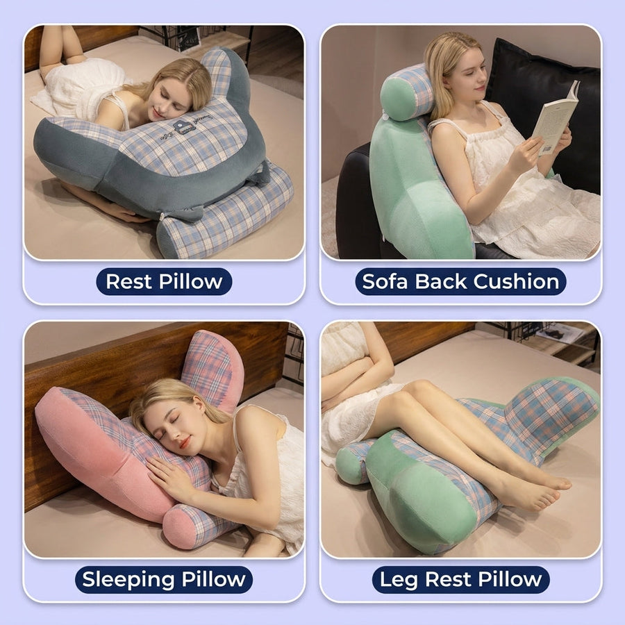 Sleepwyn Soft Polyester Bed Backrest Cushion for Reading