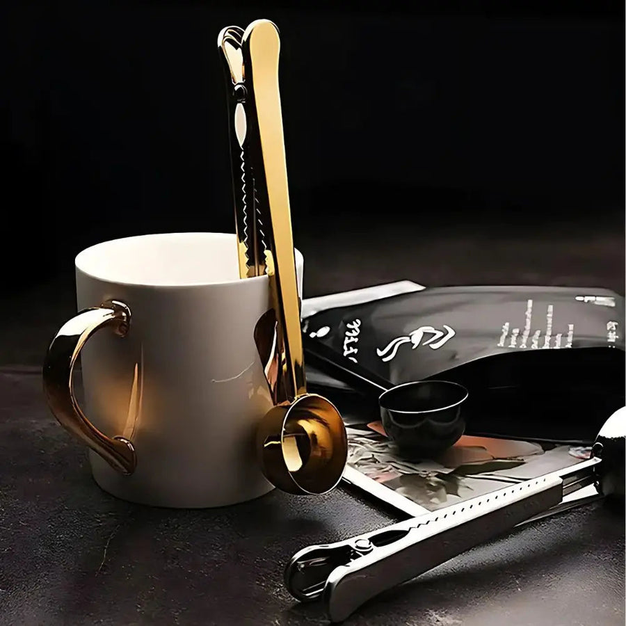 Sleepwyn Stainless Steel Coffee Scoop Clip (3Pcs)