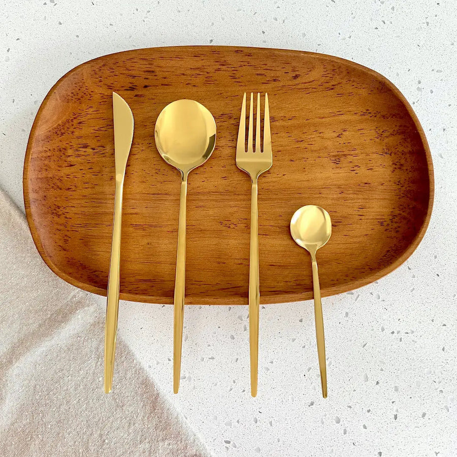 Sleepwyn Gold Stainless Steel Cutlery Set (4 Pcs)