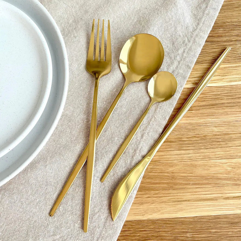 Sleepwyn Gold Stainless Steel Cutlery Set (4 Pcs)