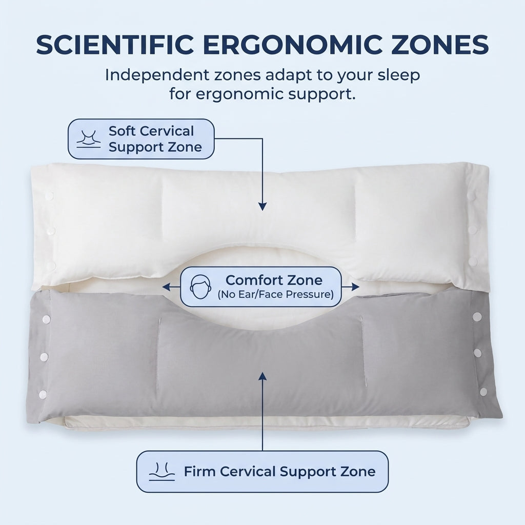 Sleepwyn Dual-Sided Adjustable Cotton Pillow