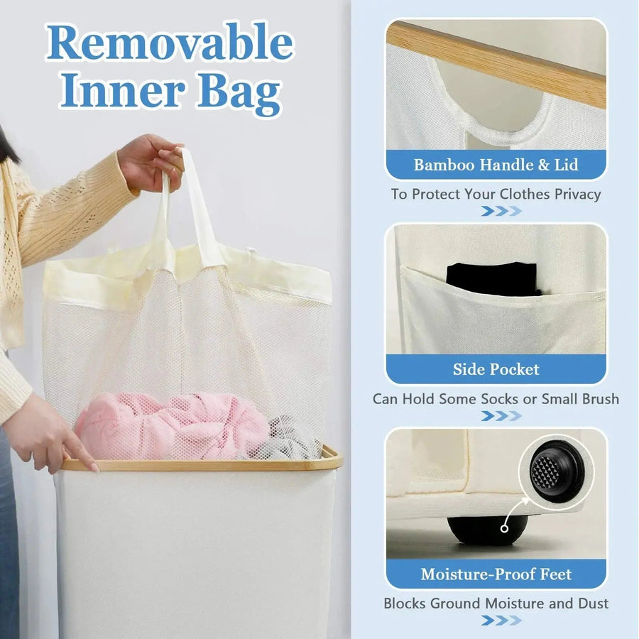 Sleepwyn Large Foldable Laundry Basket with Lid