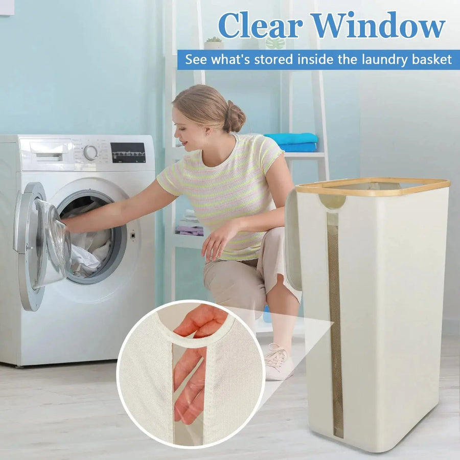 Sleepwyn Large Foldable Laundry Basket with Lid