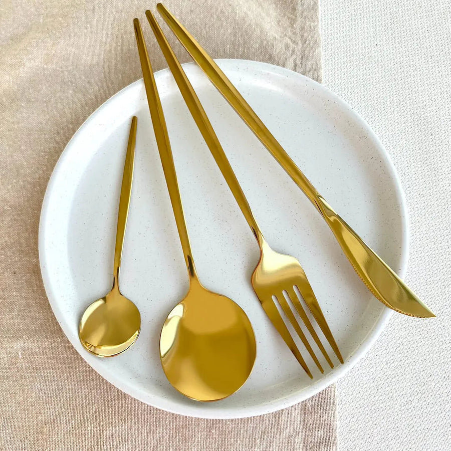Sleepwyn Gold Stainless Steel Cutlery Set (4 Pcs)