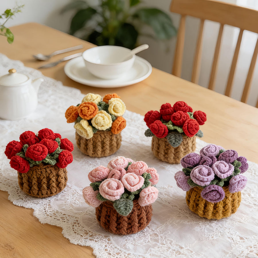 Sleepwyn Rose Crochet Coaster