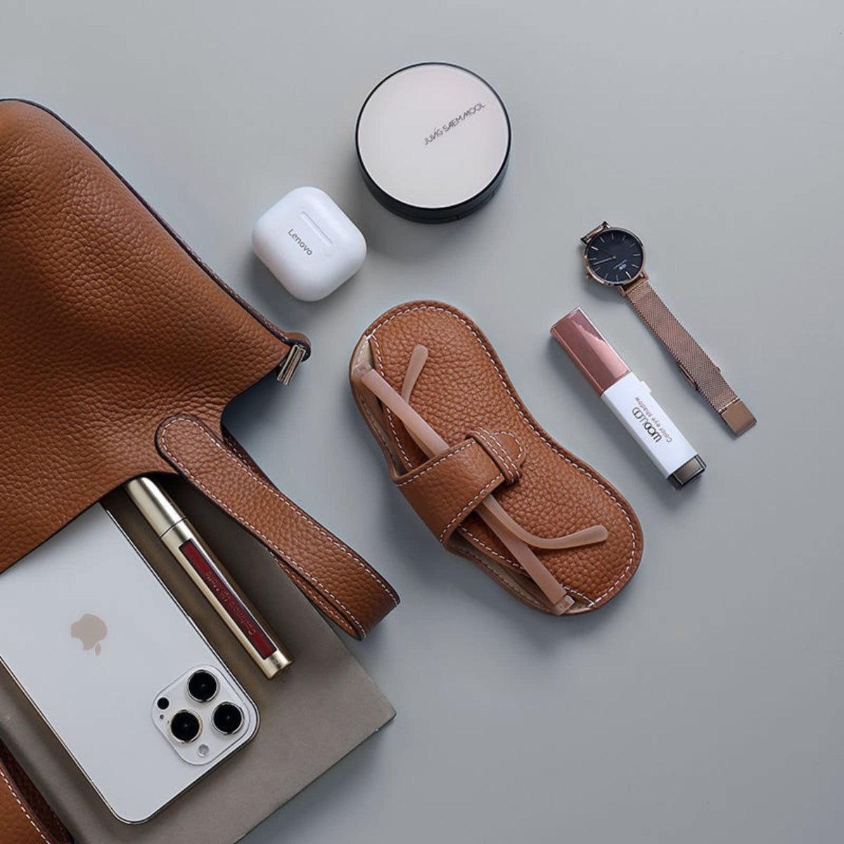 Sleepwyn Slim Leather Glasses Case Portable Sleeve