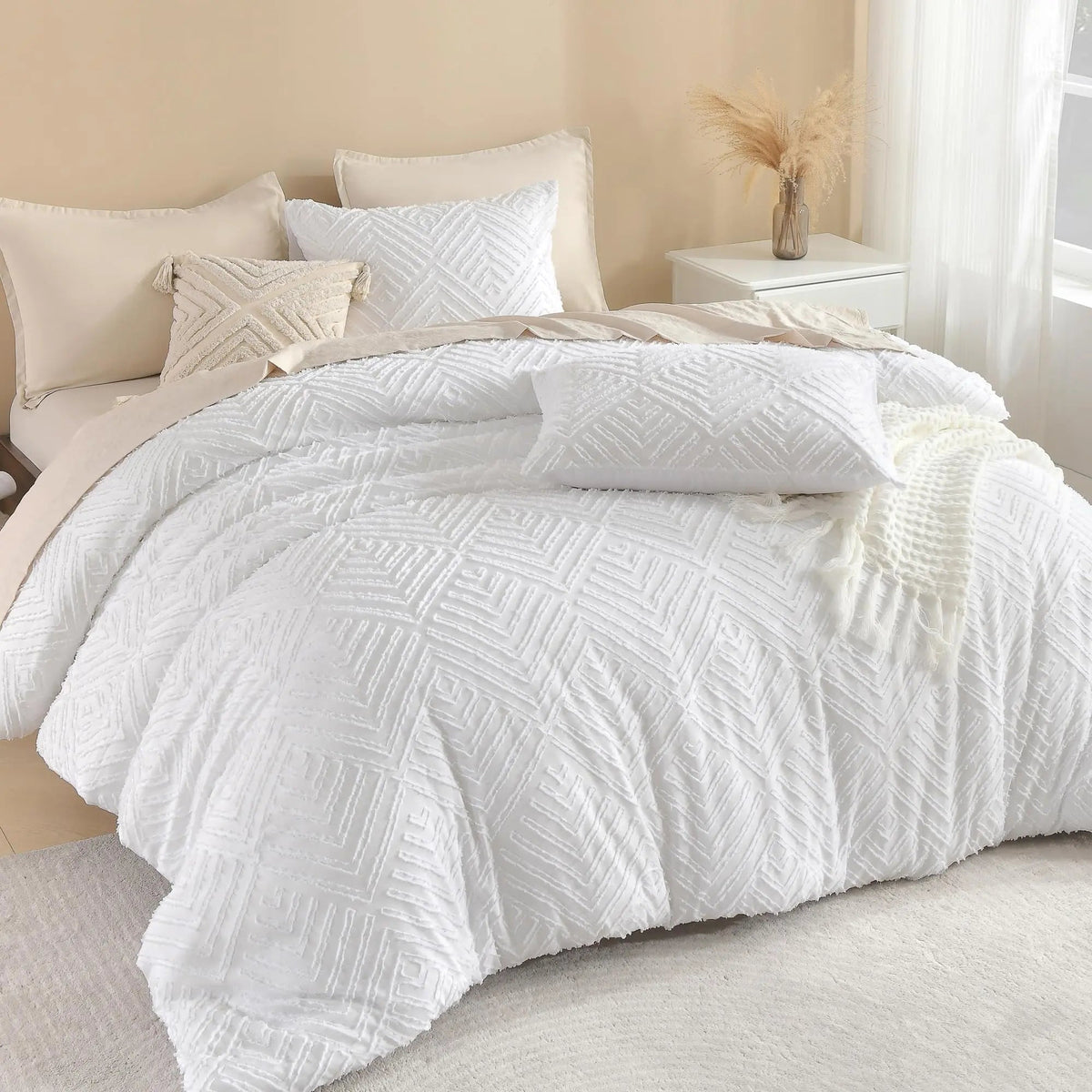 Sleepwyn Luxury Tufted Duvet Cover Set (3 Pcs)