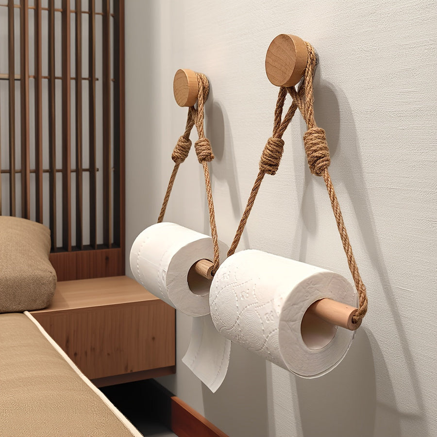 Sleepwyn Rustic Rope Toilet Paper Holder