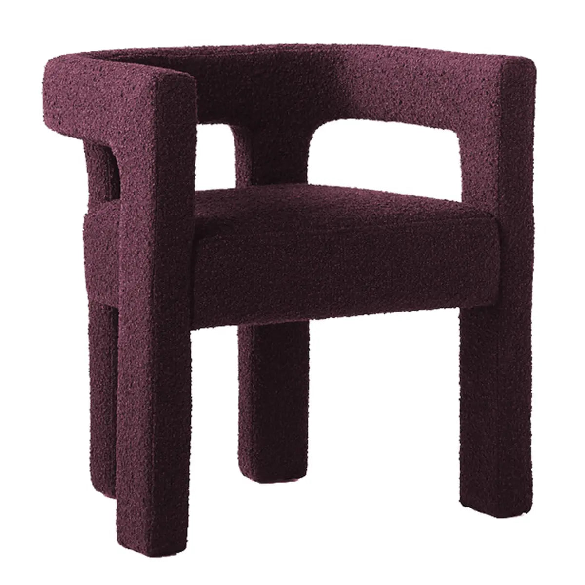 Indoor Square Upholstered Armrest Dining Chair Black