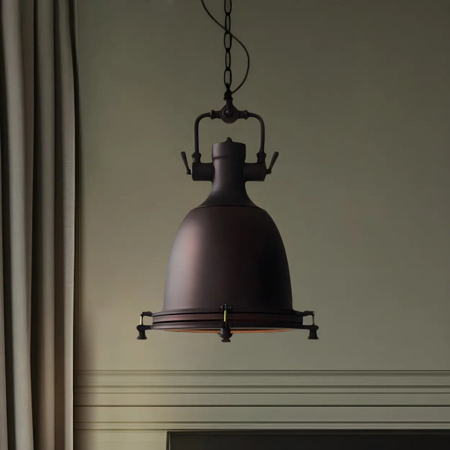 Industrial Black Metal Pot Shape Hanging Pendant Light