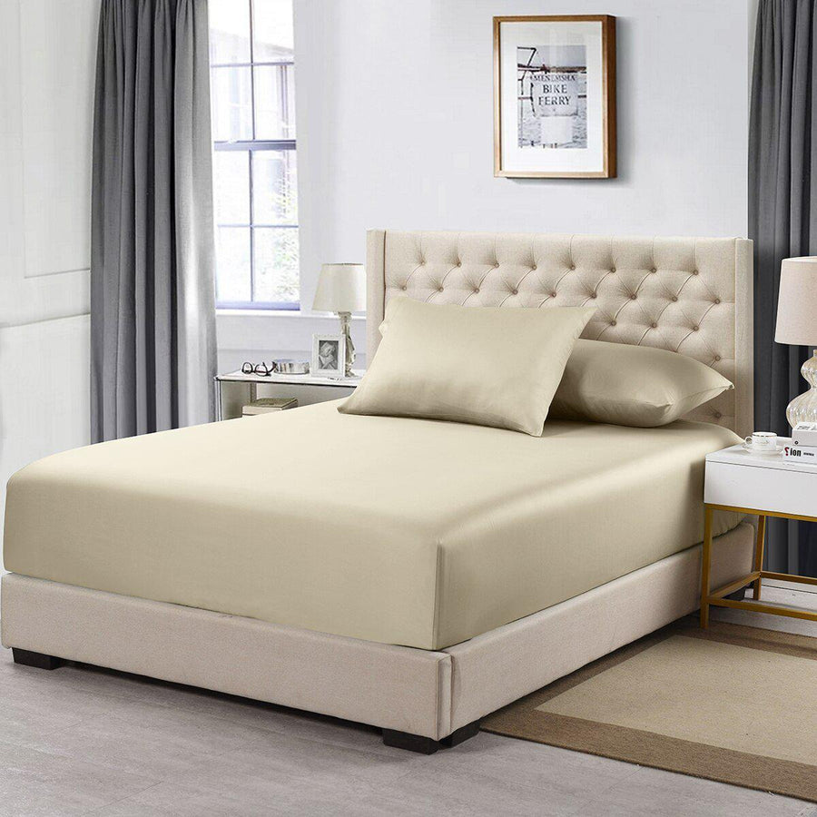 Fitted Sheet + Pillowcases Set - Luxury Cotton 608 Made in Egypt
