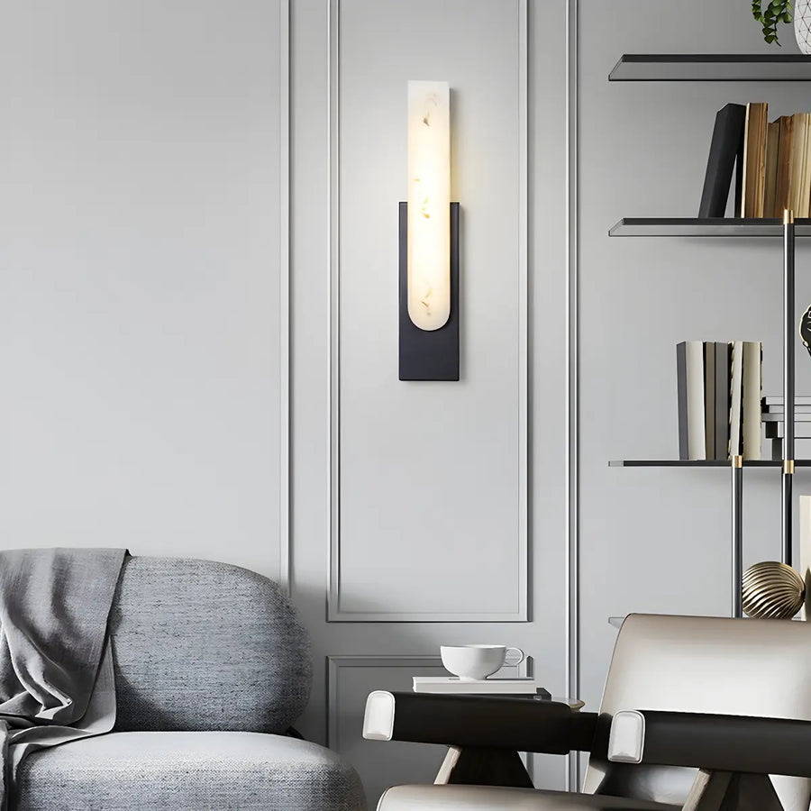 Luxury Black Rectangle Dimmable Bedroom Wall Sconce