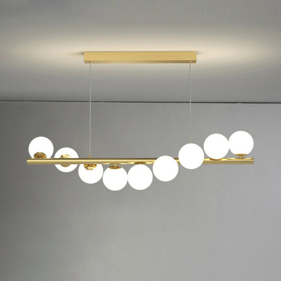 Luxury Globe Glass V-Shaped Island Pendant Light