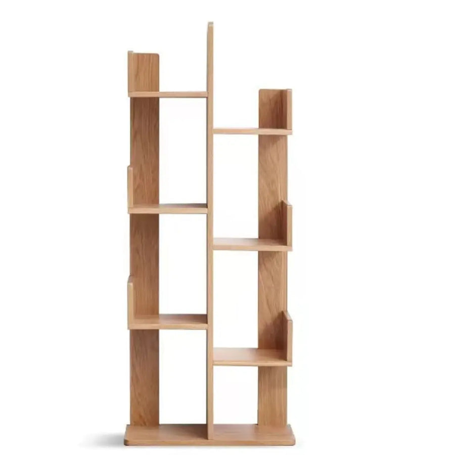 Mid-Century Modern Wooden Vertical Open Back Bookshelf