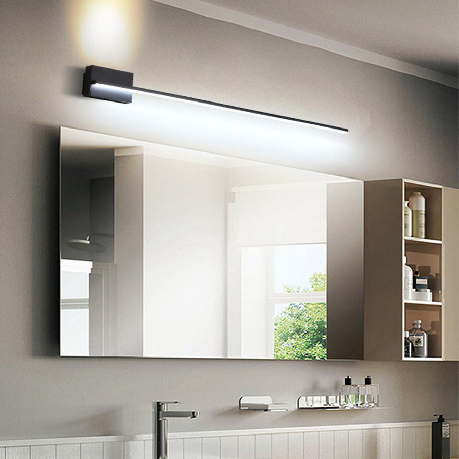 Minimalist Black Linear LED Up Down Vanity Light