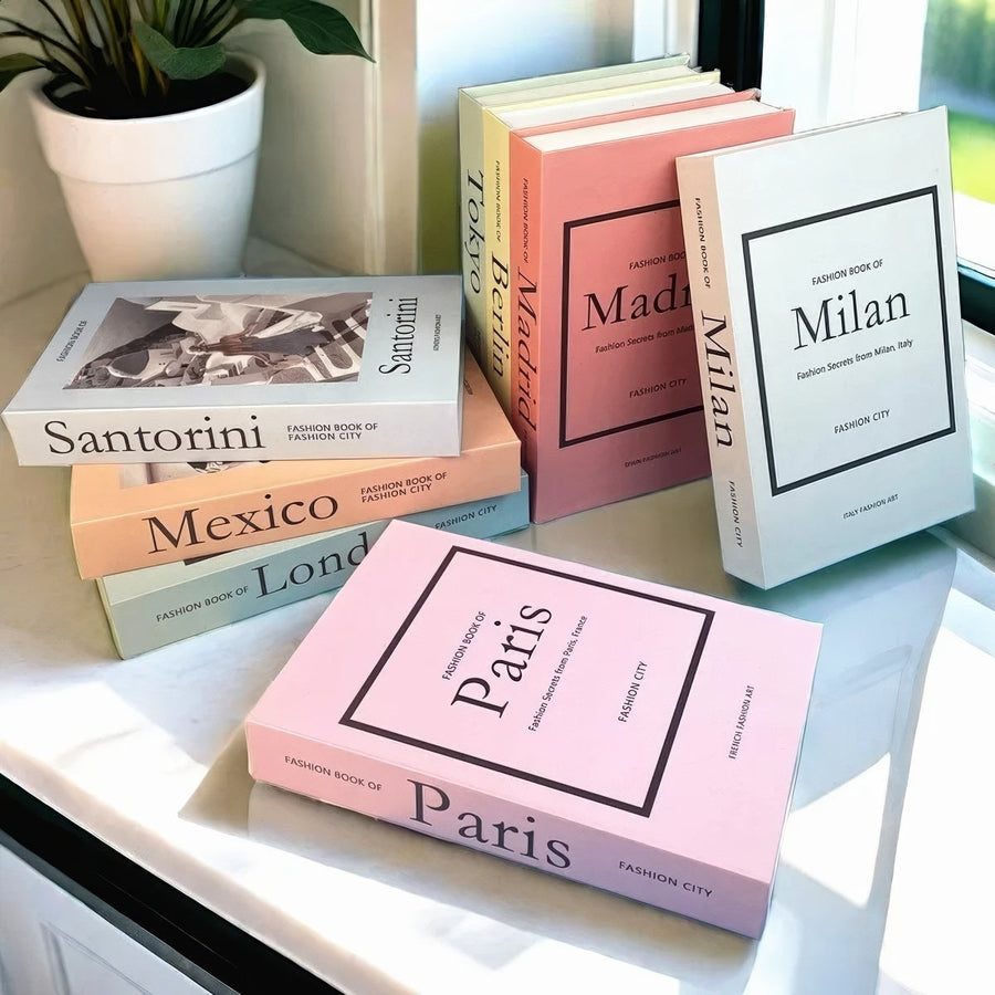 Fashion City Minimalist Fake Book Storage Box