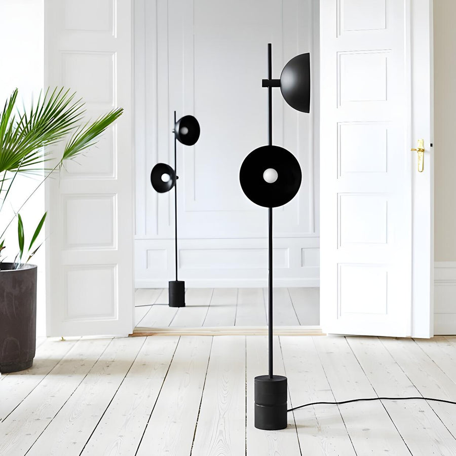 Minimalist Dome Modern LED Black Metal Floor Lamp
