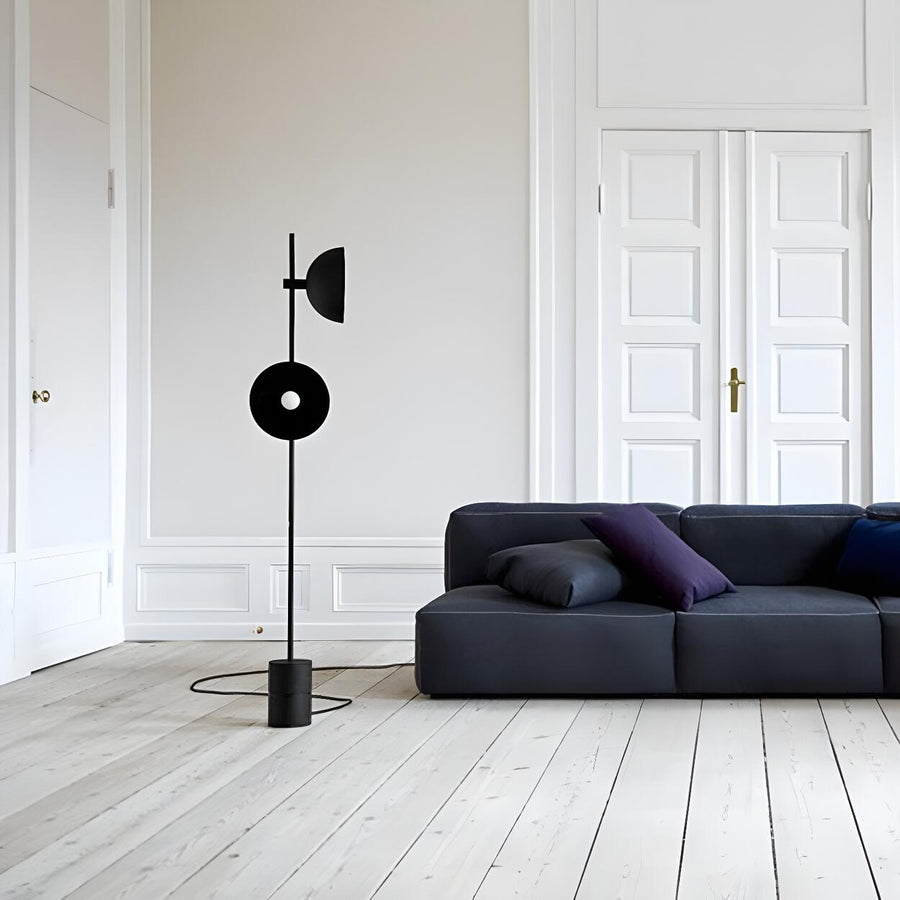Minimalist Dome Modern LED Black Metal Floor Lamp