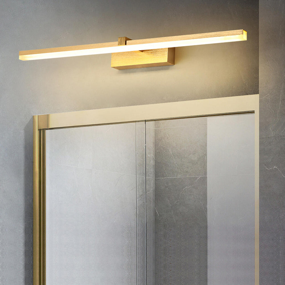 Minimalist Gold Aluminum Linear LED Vanity Light