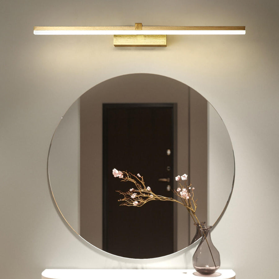 Minimalist Gold Aluminum Linear LED Vanity Light
