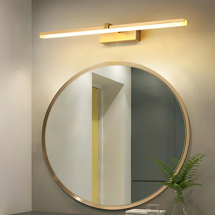 Minimalist Gold Aluminum Linear LED Vanity Light