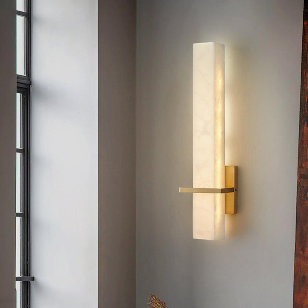 Minimalist Marble Texture Gold Geometric Wall Sconce