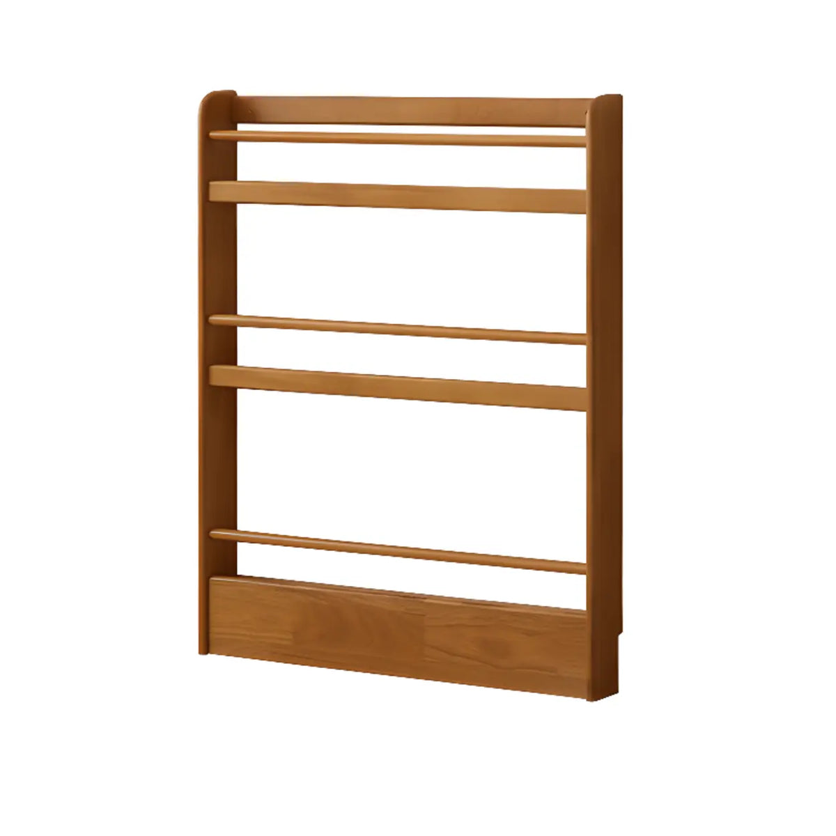 Minimalist Modern Wooden Shallow Vertical Kids Bookshelf