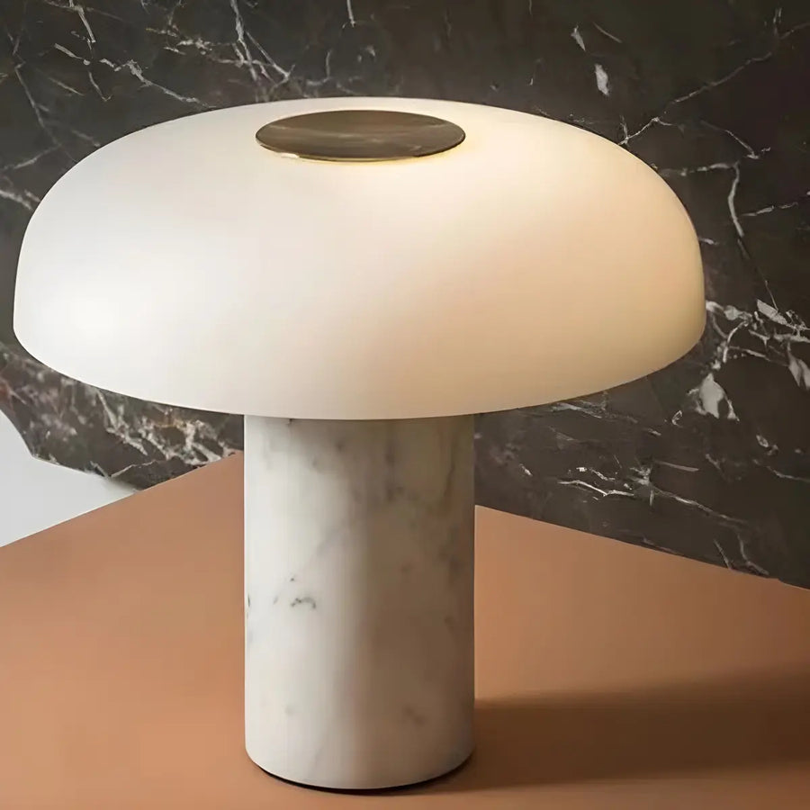 Minimalist Mushroom Black Marble Bedroom Table Lamp