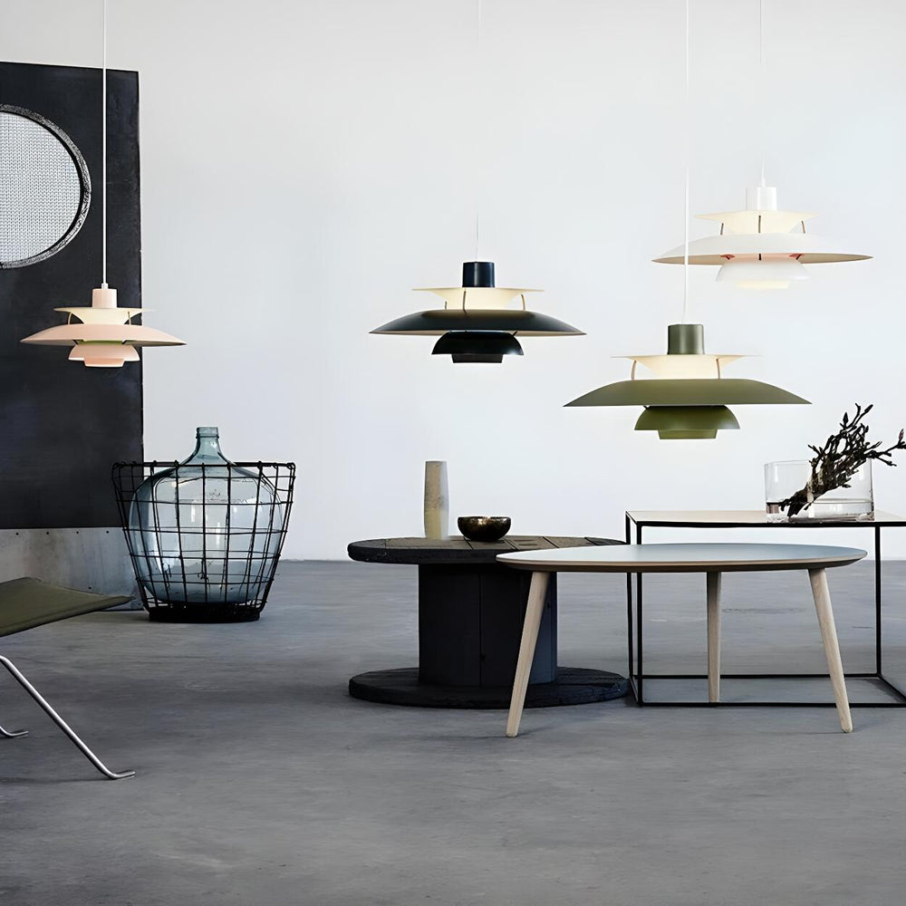 Modern Flying Saucer Layered Living Room Pendant Light