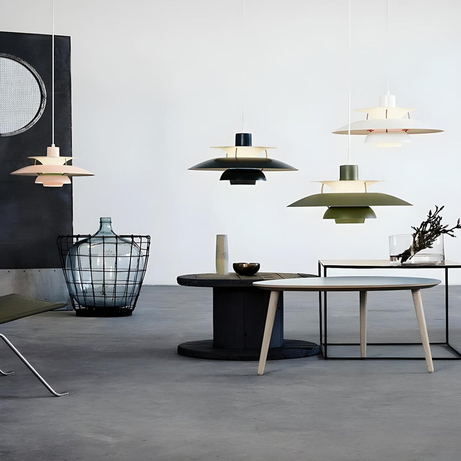 Modern Flying Saucer Layered Living Room Pendant Light