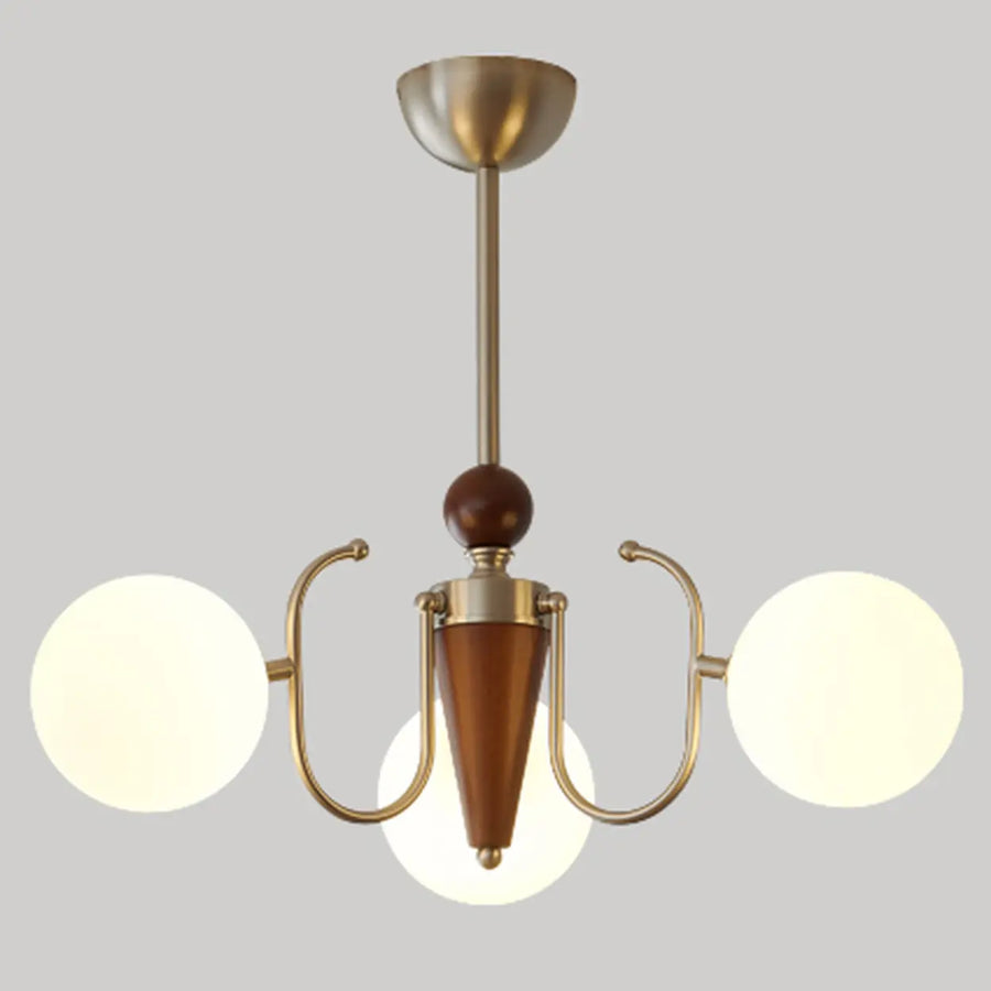 Modern Globe Chandelier Gold Ceiling Fixture