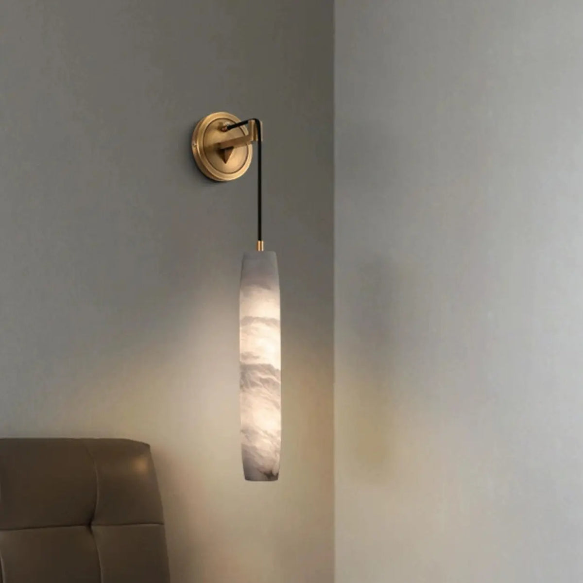 Modern Marble Effect Pendant Wall Sconce