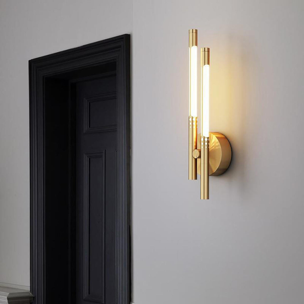 Modern Minimalist Gold Cylinder Metal Wall Sconce