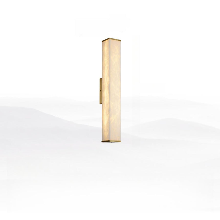 Modern Minimalist White Alabaster Wall Sconce