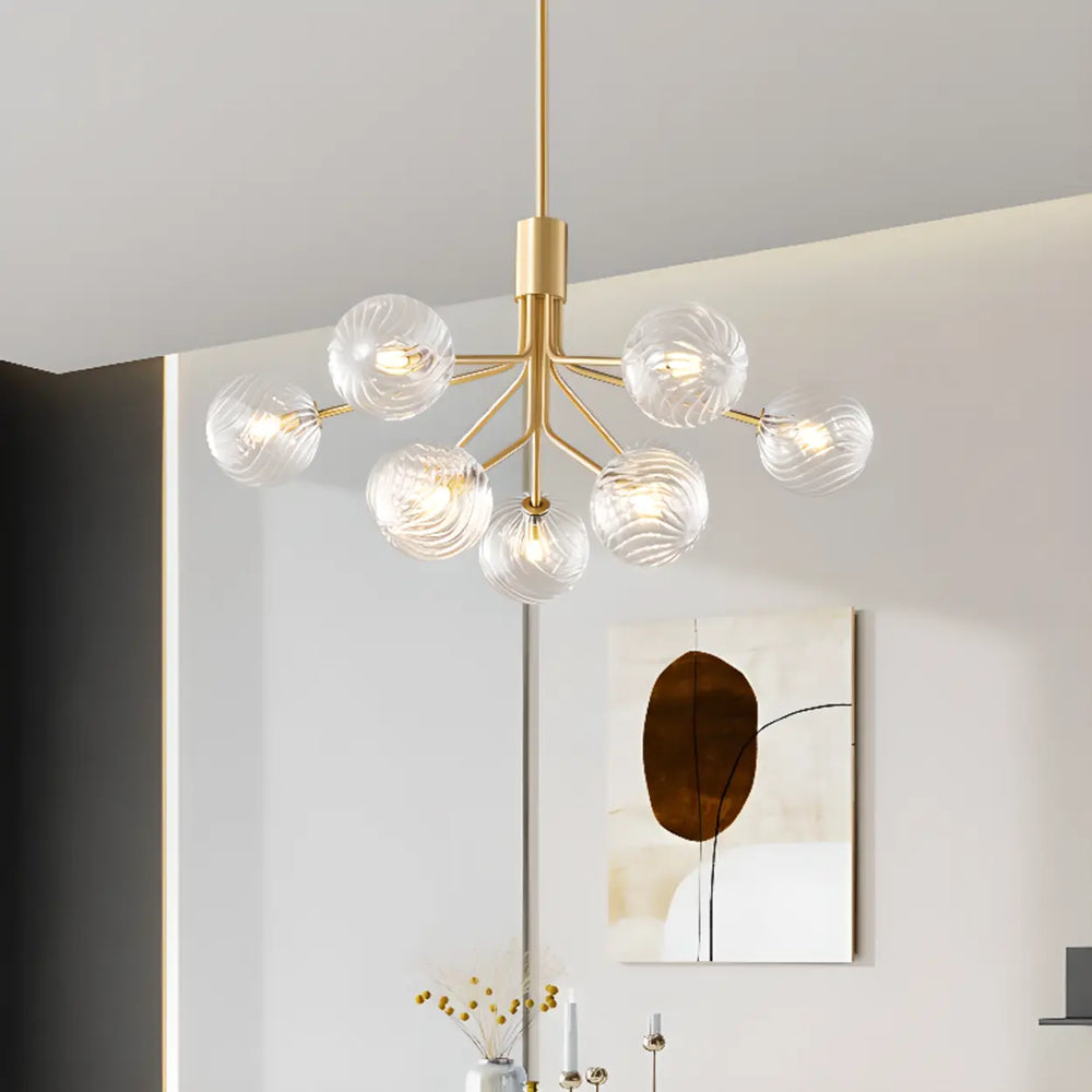 Modern Sputnik Globe Chandelier Adjustable Height