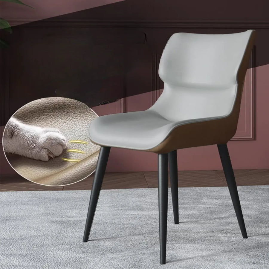Modern Stain-Resistant Upholstered Leather Dining Chair