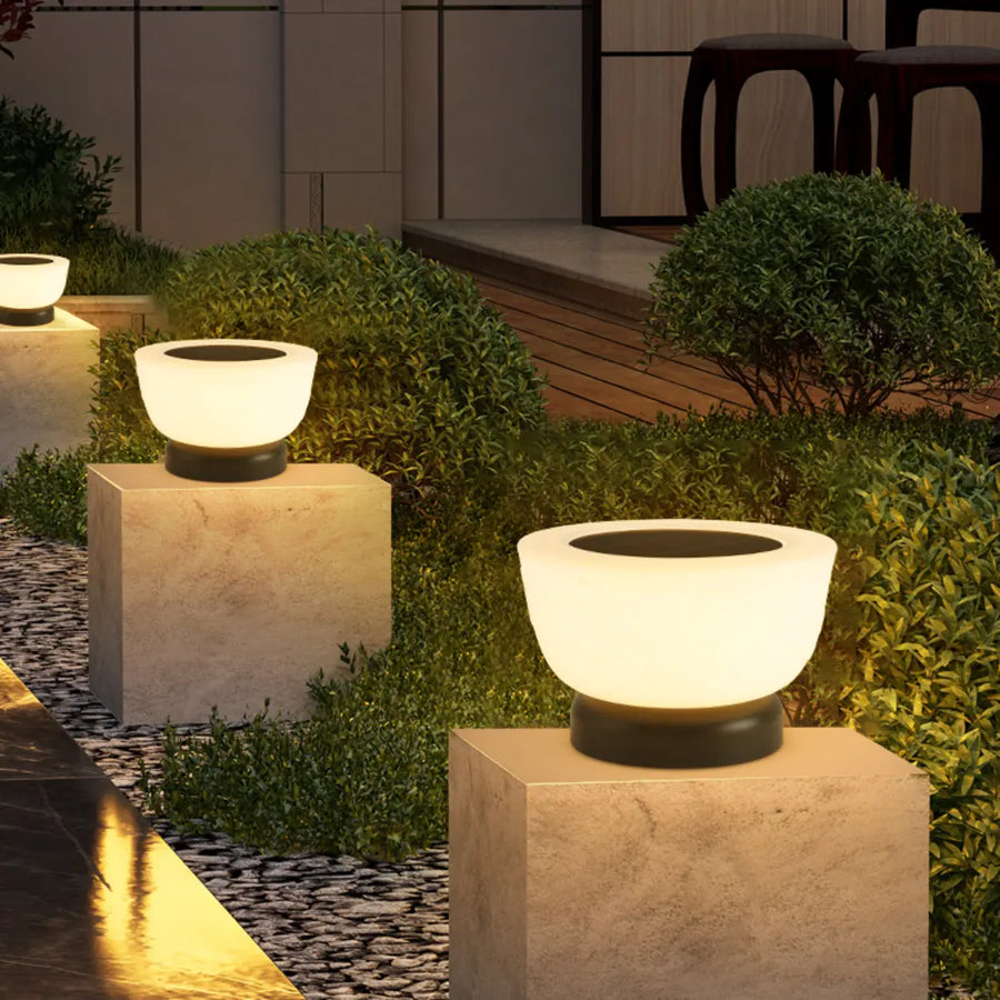 Modern Waterproof Solar LED Outdoor Garden Pillar Light